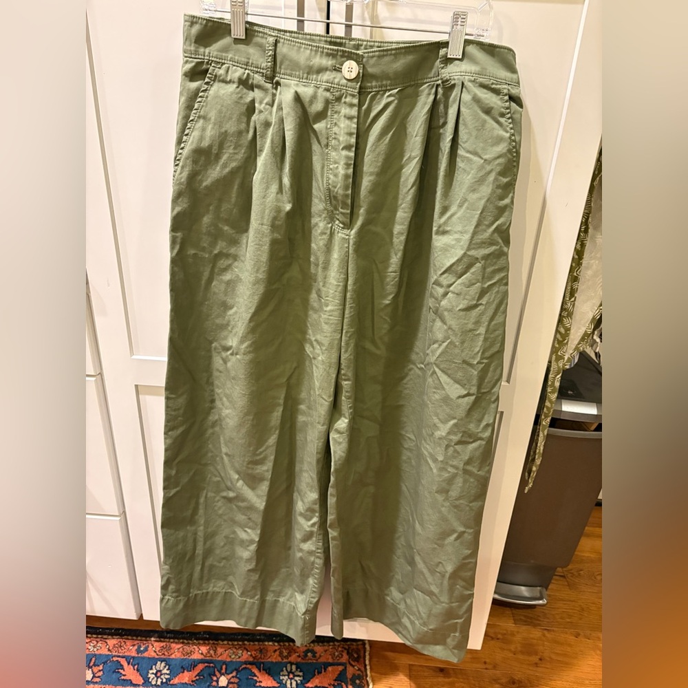 Wide leg Olive Green Pants